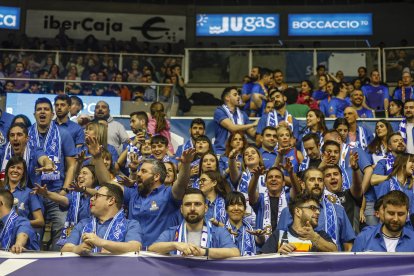 Imagen de aficionados durante el partido.