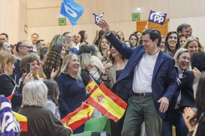 Mañueco a su llegada al acto en Burgos.