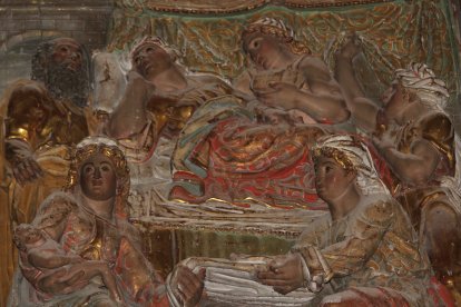 Vista parcial del retablo.