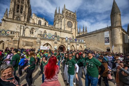 Instante de la actividad Baila conmigo organizada por Síndrome de Down Burgos para celebrar su día mundial.