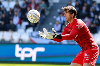 Imagen del partido entre el Burgos CF y el Córdoba.