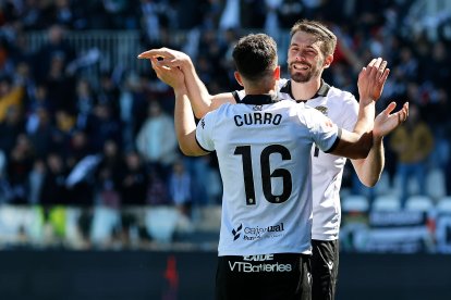 Imagen del partido entre el Burgos CF y el Córdoba.