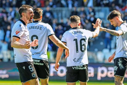 Imagen del partido entre el Burgos CF y el Córdoba.