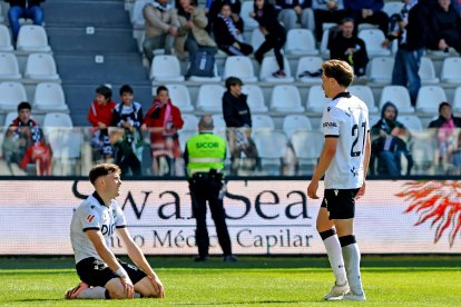 Imagen del partido entre el Burgos CF y el Córdoba.