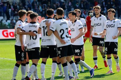 Imagen del partido entre el Burgos CF y el Córdoba.