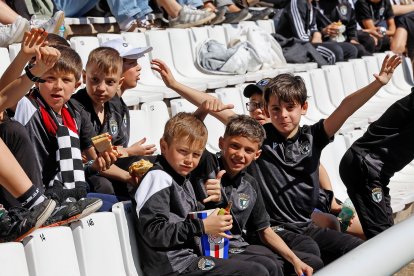 Imagen del partido entre el Burgos CF y el Córdoba.