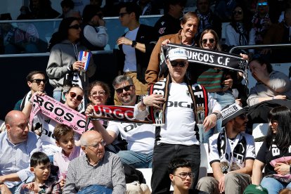 Imagen del partido entre el Burgos CF y el Córdoba.