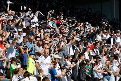 Imagen del partido entre el Burgos CF y el Córdoba.