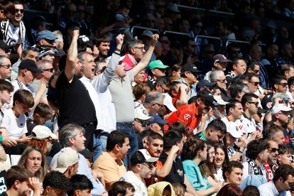 Imagen del partido entre el Burgos CF y el Córdoba.