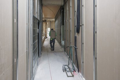 Así van las obras de la sede de Proteccón Civil en el centro de Burgos.