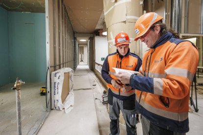 Así van las obras de la sede de Proteccón Civil en el centro de Burgos.