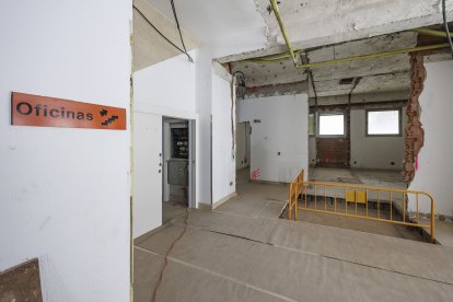 Así van las obras de la sede de Proteccón Civil en el centro de Burgos.