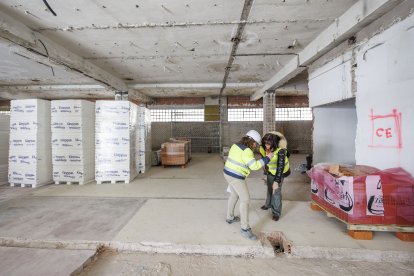 Así van las obras de la sede de Proteccón Civil en el centro de Burgos.