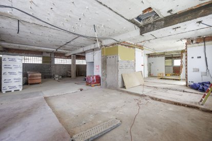 Así van las obras de la sede de Proteccón Civil en el centro de Burgos.