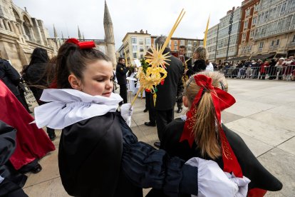 Imagen de la procesión de la Borriquilla durante el Domingo de Ramos de la Semana Santa de 2026 en Burgos.