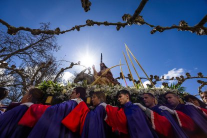 Imagen de la procesión de la Borriquilla durante el Domingo de Ramos de la Semana Santa de 2026 en Burgos.
