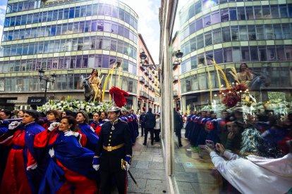 Imagen de la procesión de la Borriquilla durante el Domingo de Ramos de la Semana Santa de 2026 en Burgos.