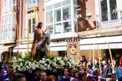 Imagen de la procesión de la Borriquilla durante el Domingo de Ramos de la Semana Santa de 2026 en Burgos.