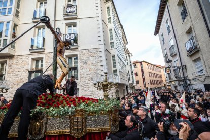 La talla de San Gil es una de las más veneradas de la Semana Santa de Burgos.