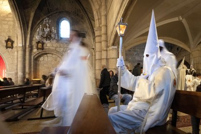 Instante de la procesión del Encuentro en Burgos.
