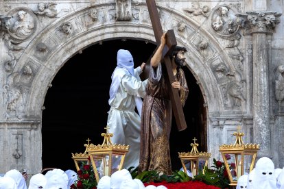 Instante de la procesión del Encuentro en Burgos.