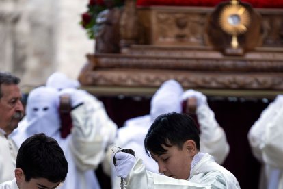 Instante de la procesión del Encuentro en Burgos.