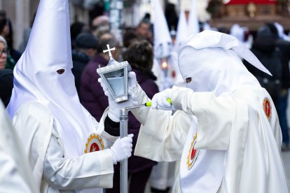Instante de la procesión del Encuentro en Burgos.
