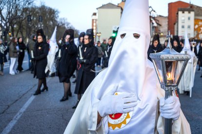 Instante de la procesión del Encuentro en Burgos.