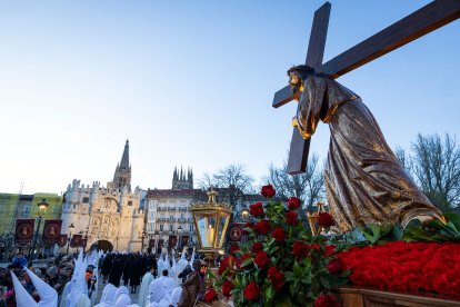Instante de la procesión del Encuentro en Burgos.