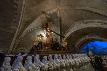 Instante de la procesión del Encuentro en Burgos.