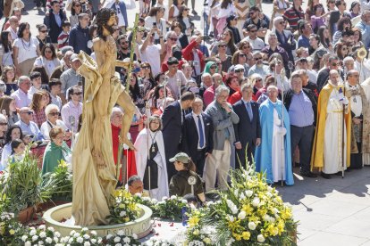 Instante de la procesión del Anuncio Pascual de Burgos.