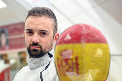 Álvaro Ibáñez, tirador burgalés que se se despide de la esgrima a los 31 años.
