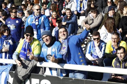 Imagen de la afición del Deportivo de La Coruña el año pasado en El Plantio.