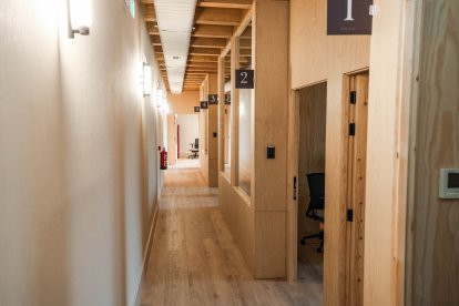 Espacio destinado a oficinas para las pymes impulsadas por la Fundación Caja de Burgos.