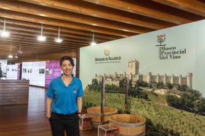 Sofía, guía del Museo Provincial del Vino, en Peñafiel