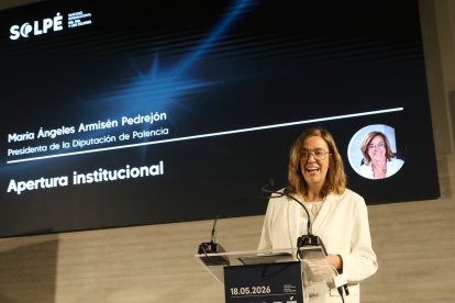 La Diputación de Palencia presenta el Simposio Internacional del Sol y los Eclipses (SOLPÉ), en la imagen la presidenta de la Diputación, Ángeles Armisén presenta el simposio