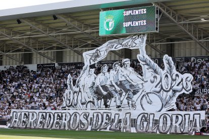 Imagen del partido entre el Burgos CF y el Andorra.