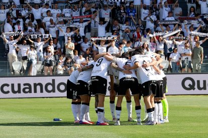 Imagen del partido entre el Burgos CF y el Andorra.