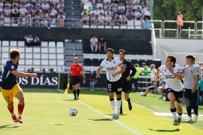 Imagen del partido entre el Burgos CF y el Andorra.