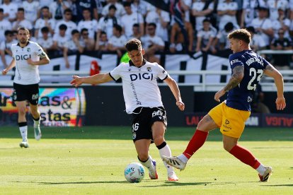Imagen del partido entre el Burgos CF y el Andorra.