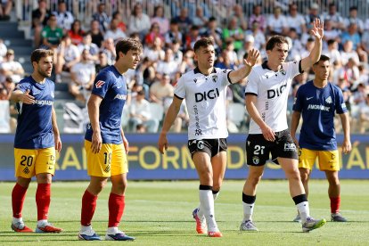 Imagen del partido entre el Burgos CF y el Andorra.