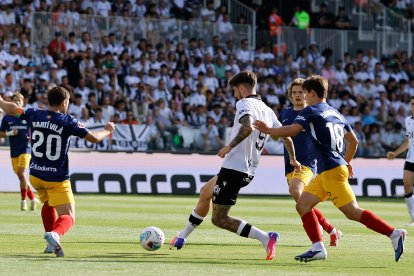 Imagen del partido entre el Burgos CF y el Andorra.