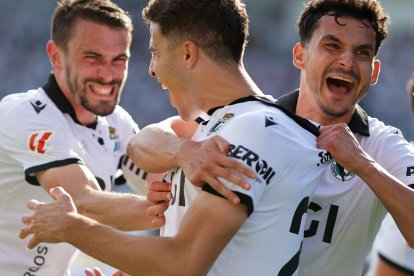 Imagen del partido entre el Burgos CF y el Andorra.