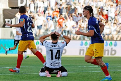 Imagen del partido entre el Burgos CF y el Andorra.