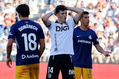 Imagen del partido entre el Burgos CF y el Andorra.