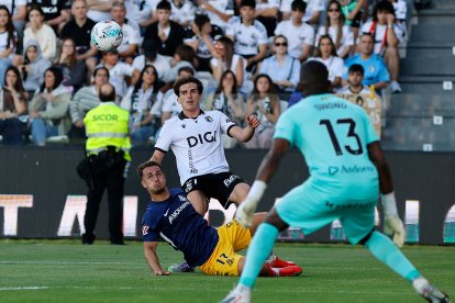 Imagen del partido entre el Burgos CF y el Andorra.