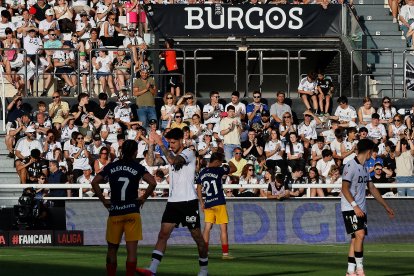 Imagen del partido entre el Burgos CF y el Andorra.