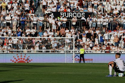 Imagen del partido entre el Burgos CF y el Andorra.