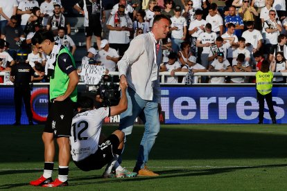 Imagen del partido entre el Burgos CF y el Andorra.