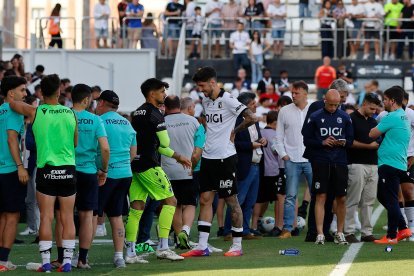 Imagen del partido entre el Burgos CF y el Andorra.
